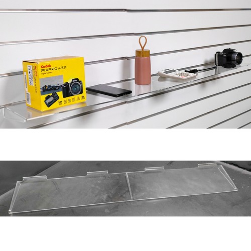Acrylic slatwall shelves - acrylic,