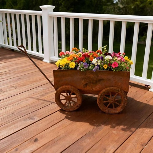 Wheelbarrow planter rustic - wheelbarrow,