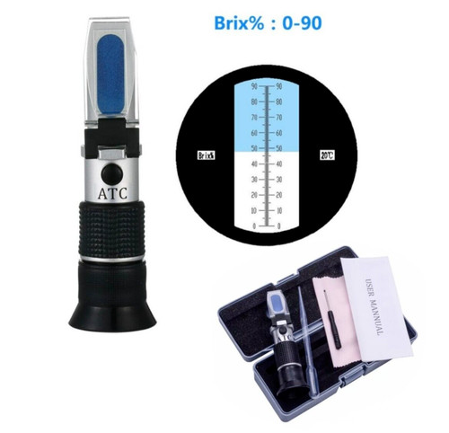 Refractometer sugar brix - 0-90%,