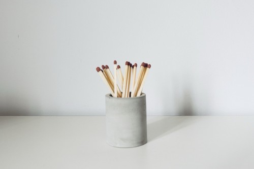 Concrete matchstick holder and - holder,