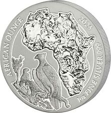 RWANDA: 50 Francs 2025, African Ounce - Battle Eagle, BU, Original shrink-wrapped.