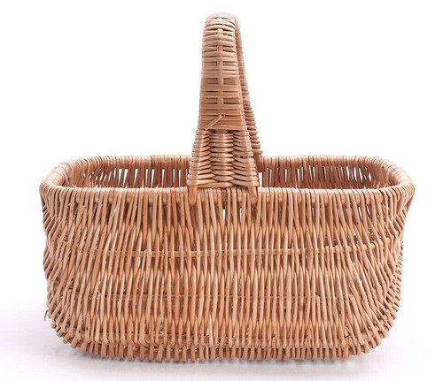 Wicker basket vintage handmade - basket,