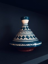 Handcrafted Ceramic Homeware Gift | Moroccan Tagine Pot for Cooking and Home Dec