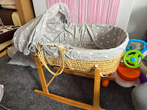 Wicker moses basket set - wicker,
