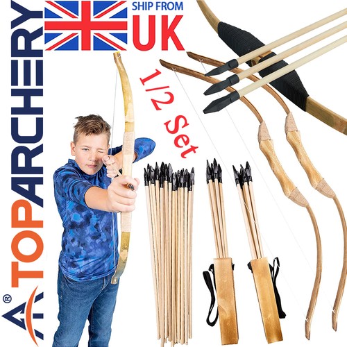 Set wooden bow arrows - bow,