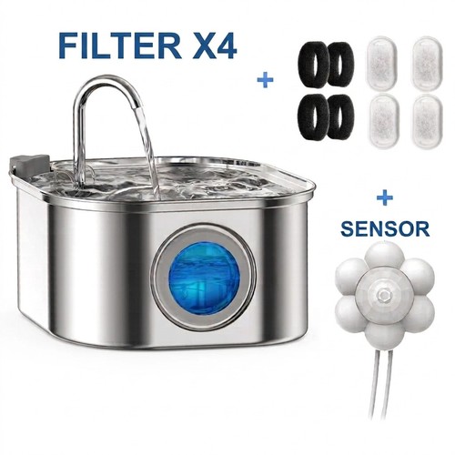 Stainless steel pet water - 3.2l,