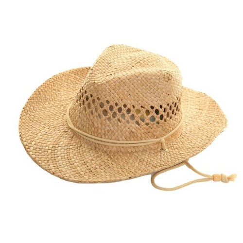 Straw cowboy hat - straw,