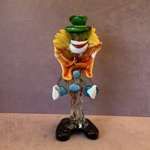 Murano glass clown - glass, figurine