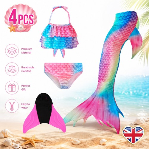 Kids mermaid tail monofin - kids,