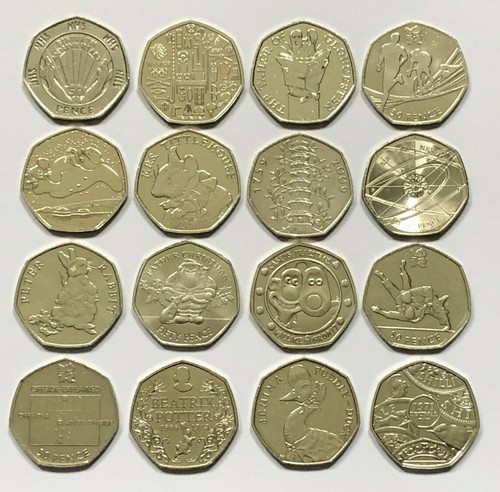 Rare 50p coins - coins, gardens