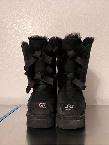 Ugg bailey bow boots black - bailey,