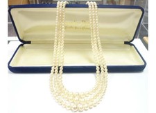Vintage Simulated 3 Row Pearl