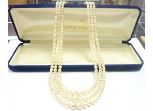 Vintage simulated row pearl - row,
