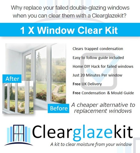 Window repair kit clears foggy - window,