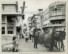 1959 Press Photo Horse-drawn