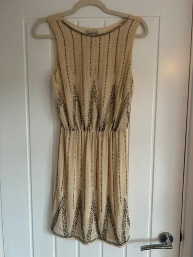 Lace beads champagne beaded - &,