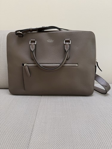 Smythson slim briefcase with - slim,