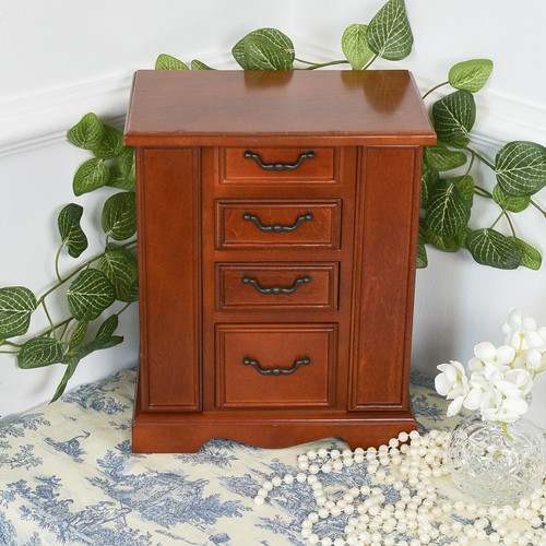 Vintage wooden jewellery box - vintage,