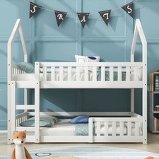 Kids Bunk Bed with Ladder-