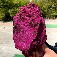 8.17LB Natural coarse red corundum and phlogo mineral powder ruby raw stone