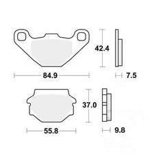 TRW Brake Pads Standard MCB523 Fits Cagiva W16 600 1994-1997