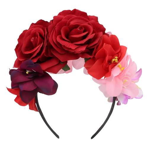 Mexican rose flower crown - rose,