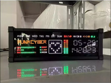 Retro Electronic Tube Clock Fluorescent Display | Cyberpunk Matrix Desk Clock Gi