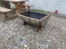 Solid Whisky Barrel oak planter/tub/cradle/trough 