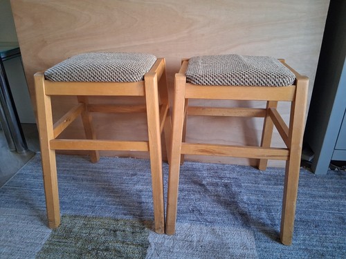 Vintage 1980s pair wooden - pair,