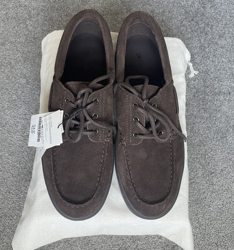 Zara leather deck shoes - zara, brown