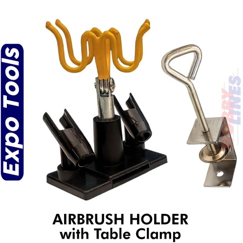 Airbrush holder bench clamp - bench,
