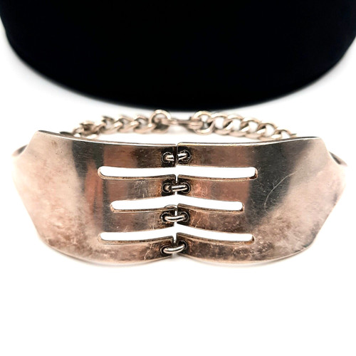 Hinged double fork bracelet - double,
