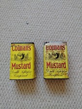 Two vintage Colman's mustard