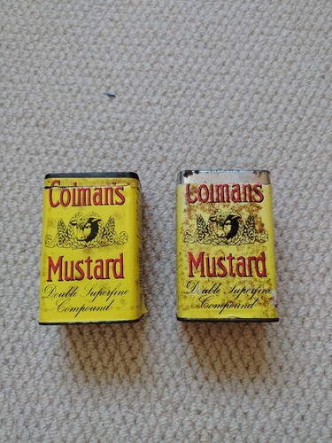 Two vintage colman mustard - vintage, colman's