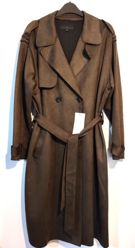 Zara faux suede trench coat - faux,