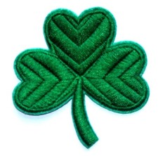 Shamrock Irish Embroidered Patch (8x8cm) | Iron-On & Sew-On Celtic Clover Badge