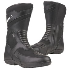 BIKE IT VELES FULL LENGTH WATERPROOF MOTORCYCLE TOURING BOOTS BLACK