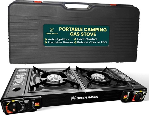 Double burner camping stove - double,