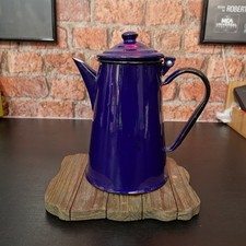 Vintage style blue enamel