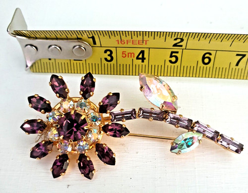 Vintage amethyst rhinestone - vintage,