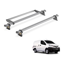 Nissan NV200 Roof Rack for 2009+ 2x Roof Bars & Roller Van Guard Ultibar Trade