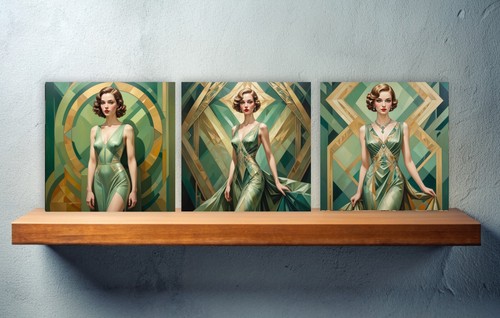 Art deco design ceramic tiles - design,