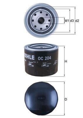 Mahle 204 oil filter for - mahle,