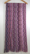 Authentic MISSONI Multi ZIGZAG Print WOOL Blend Knit Long Scarf - 20" x 70" New