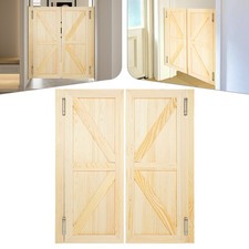 Wooden Swinging Doors 1.38 In 35.43*15.75 In For Bathroom Double Door With Hinge