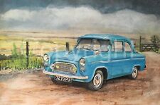 1960 Ford Popular 100 E Nostalgic British Cars Metal Wall Art 3 Sizes to Choose