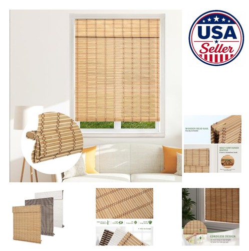 Bamboo roll blind 26x64 - up,