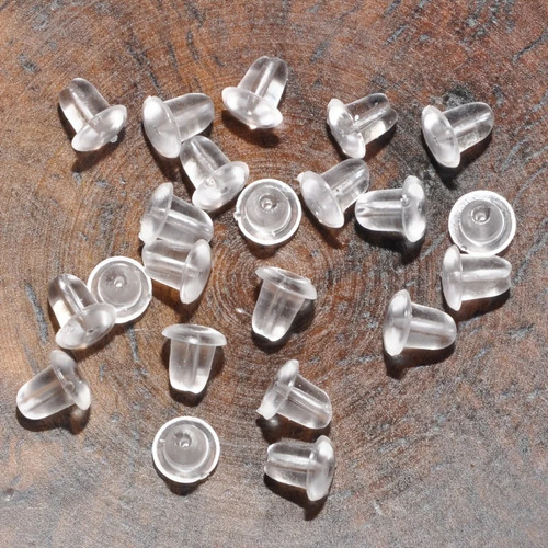 Silicone rubber earring backs - silicone,