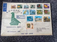 Rhodesia First Day Cover 1966 Bulawayo Definitive issue.  9th February 1966