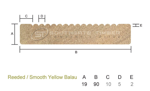 Yellow balau 19mm 90mm - 19mm,